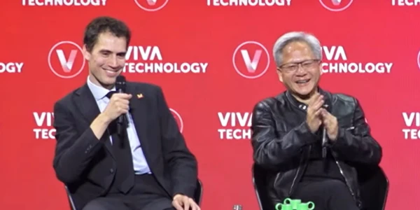 Voici une reformulation possible du texte :
**Mistral AI et Nvidia : ambition d\'une assise européenne indépendante en matière d\'intelligence artificielle.**